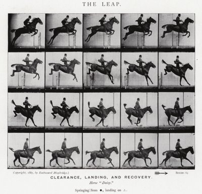 Eadweard Muybridge: O Salto (foto a p/b) de Eadweard Muybridge