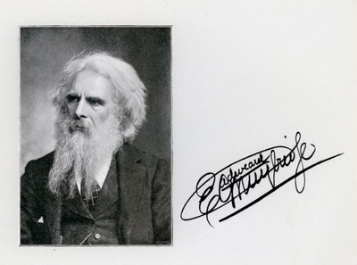 Eadweard Muybridge, retrato e assinatura (foto a p/b) de Eadweard Muybridge