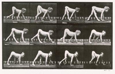 Menino deficiente rastejando, prato 539 de &39;Animal Locomotion&39;, 1887 de Eadweard Muybridge