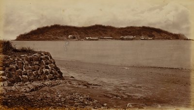 Ilha de Naos, a partir de Perico, Baía do Panamá de Eadweard Muybridge