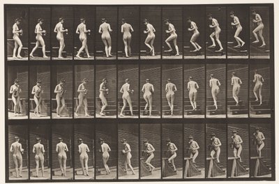 Placa 103. Virando e Escada Ascendente, Arremessador & Cálice em Mãos, 1872-1885 de Eadweard Muybridge