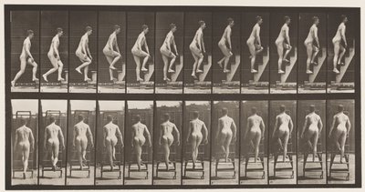 Placa 109. Escada Ascendente, 1872-1885 de Eadweard Muybridge