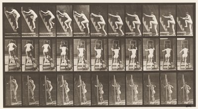 Placa 110. Escada ascendente, dois degraus de cada vez de Eadweard Muybridge