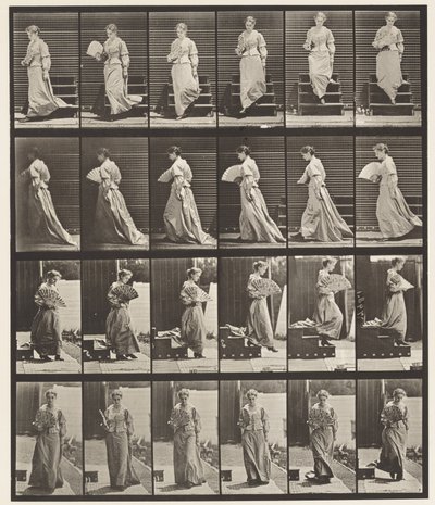 Placa 141. Escada Descendente e Ventilador de Flirting de Eadweard Muybridge