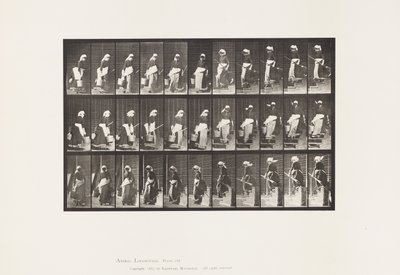 Prato 148. Descer escadas, virar balde de água de Eadweard Muybridge