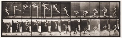 Placa 158. Salto; Running Twist High Jump (Calçados) de Eadweard Muybridge