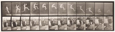 Placa 159. Salto; Corrida de salto em largura (tênis) de Eadweard Muybridge