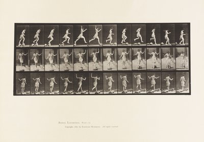 Placa 170. De pedra a pedra em um riacho, 1885 de Eadweard Muybridge