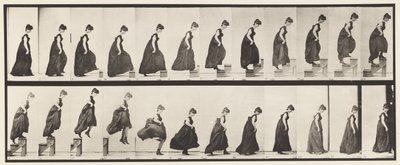 Placa 173.Ascending Steps and Jumping Off, 1885 de Eadweard Muybridge