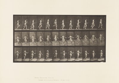 Placa 174. Correndo e Pulando com Corda de Saltar, 1885 de Eadweard Muybridge