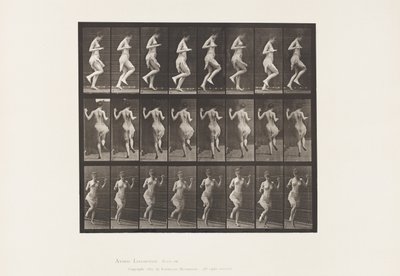 Placa 185. Comprando no pé esquerdo, 1885 de Eadweard Muybridge