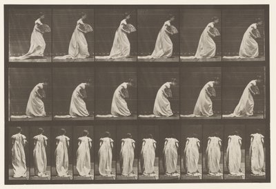 Placa 199. Circunferência, Ventilador na Mão Direita, 1885 de Eadweard Muybridge