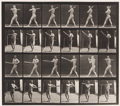 Placa 274. Base-ball; Rebatidas de Eadweard Muybridge