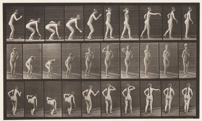 Placa 304. Pegando uma bola e jogando-a de Eadweard Muybridge