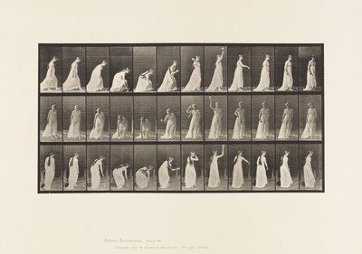 Placa 306.Picando uma bola e jogando-a, 1885 de Eadweard Muybridge