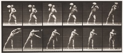 Placa 311. Levantando uma Rocha de 75 lb, 1885 de Eadweard Muybridge