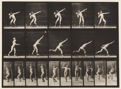 Placa 314. Levantando uma rocha de 20 libras de Eadweard Muybridge