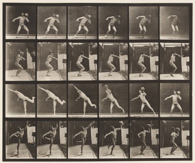 Placa 315. Levantando uma rocha de 20 libras de Eadweard Muybridge