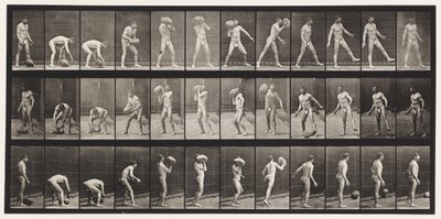Placa 317. Levantando uma rocha de 70 libras de Eadweard Muybridge