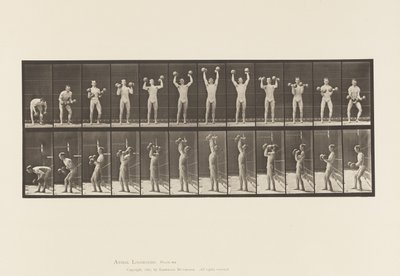 Placa 322. Homem Levantamento de halteres de Eadweard Muybridge