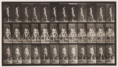 Placa 32. Caminhando, carregando um balde de água em cada mão de Eadweard Muybridge