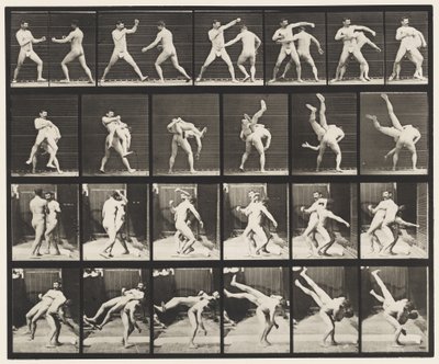 Placa 332. Boxe; Nádegas cruzadas (sapatos) de Eadweard Muybridge