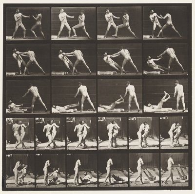 Placa 333. Encaixotamento; 53 Derrubando 52 (Sapatos) de Eadweard Muybridge