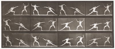 Ilustração 349. Esgrima, 1872-1885 de Eadweard Muybridge