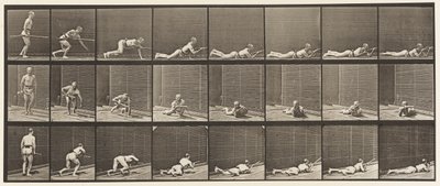 Placa 357. Deitado de bruços e atirando de Eadweard Muybridge