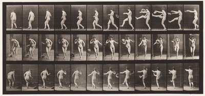 Placa 367. Chutando um Chapéu, 1872-1885 de Eadweard Muybridge