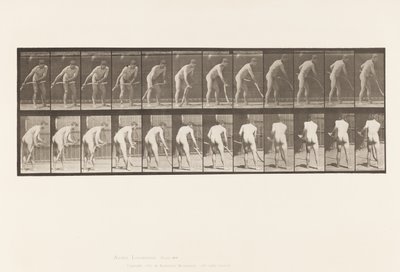 Placa 390. Fazendeiro cortando grama de Eadweard Muybridge