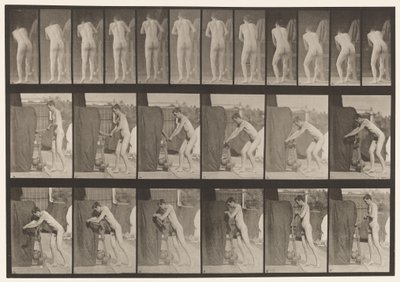 Placa 394. Girando uma manivela de Eadweard Muybridge