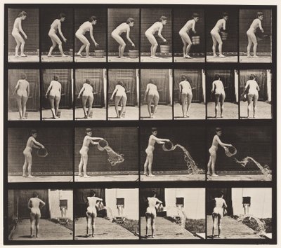 Placa 401. Esvaziando o balde de água de Eadweard Muybridge