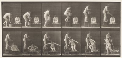 Homem e cavalo pulando, de &39;Animals in Motion&39; por Muybridge