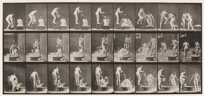 Placa 408. Dois modelos de Eadweard Muybridge