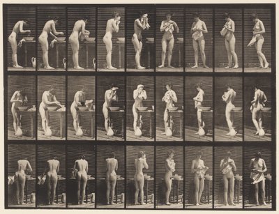 Placa 412. Lavar, limpar o rosto e virar de Eadweard Muybridge