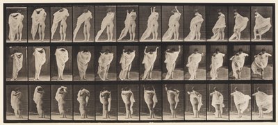 Placa 416. Vaso sanitário, Colocação de vestido de Eadweard Muybridge