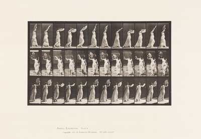 Prato 41. Andando, Flertando um Ventilador de Eadweard Muybridge