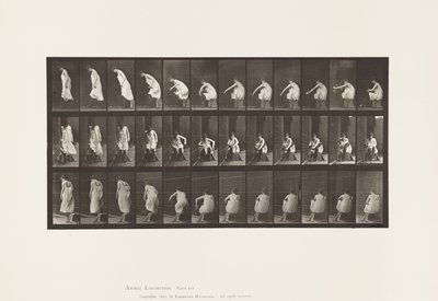 Placa 423. Banheiro; Colocando Botas e Subindo da Cadeira de Eadweard Muybridge