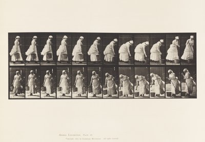 Placa 437. Colocação do balde e preparação para varrer de Eadweard Muybridge