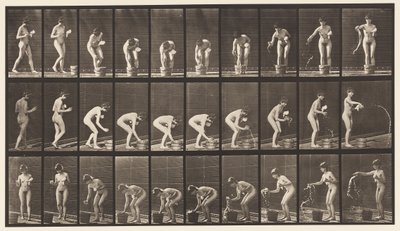 Placa 440. Inclinando-se e enxaguando o copo de Eadweard Muybridge