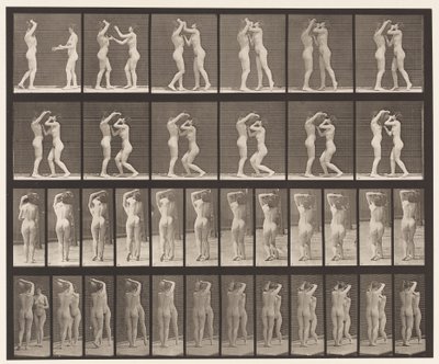 Placa 445. Dois Modelos-8 Bebendo de um Jarro de Água no Ombro de 1 de Eadweard Muybridge