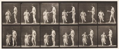 Placa 450. Dois Modelos, 8 Traz Xícara de Chá, 1 Toma Cup & Drinks, 1872-1885 de Eadweard Muybridge