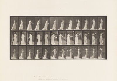 Placa 462. Despejando a Libação no Chão, Bebendo do Cálice, 1885 de Eadweard Muybridge