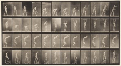 Placa 488. A, Lawn Tennis; B, sinos mudos; C, Andando em Mãos; 1872-1885 de Eadweard Muybridge