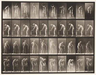 Placa 491. A, Martelando na bigorna; B, martelando na bigorna de Eadweard Muybridge