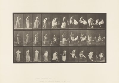 Placa 497.Fases Diversas do Banheiro, 1885 de Eadweard Muybridge