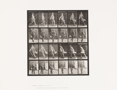 Placa 49. Andar e dar a volta rapidamente de Eadweard Muybridge