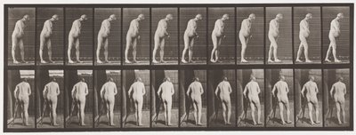 Placa 547.Hemiplegia; Andando com Muleta, 1885 de Eadweard Muybridge