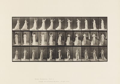 Placa 55. Andando, Virando-se, Ação de Aversão, 1885 de Eadweard Muybridge